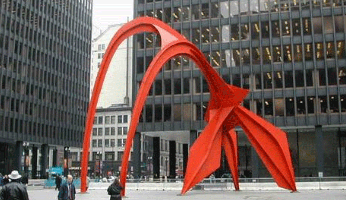 亞歷山大.考爾德的大型不銹鋼雕塑制作《火烈鳥(niǎo)》.gif 亞歷山大.考爾德的大型不銹鋼雕塑制作《火烈鳥(niǎo)》.gif